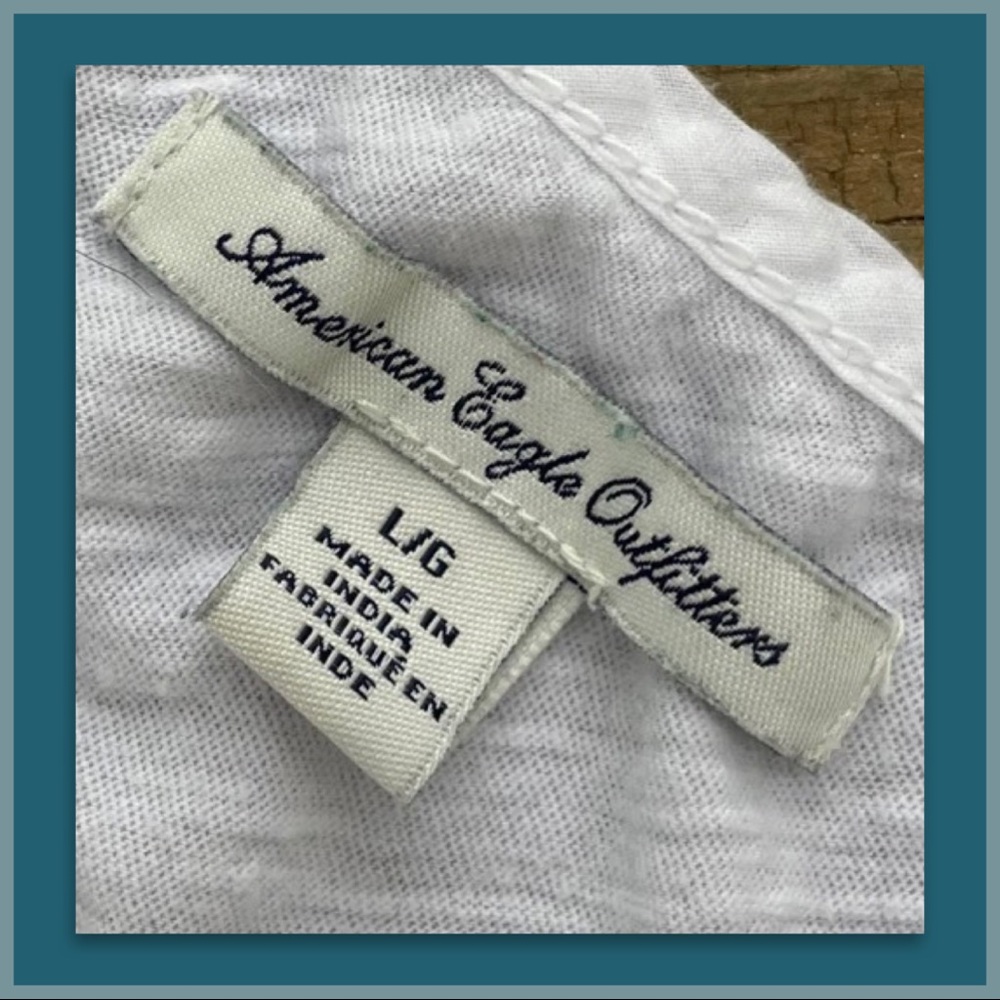 American Eagle White Racerback Tank Top - Picture 5 of 7